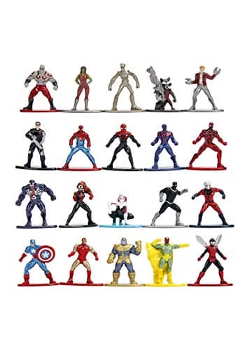 Image of Jada Toys Marvel Nano METALFIGS 20-Pack Wave 1 Die-Cast Figures, 1.65 Inches, Collectible Figurines, 100% Metal