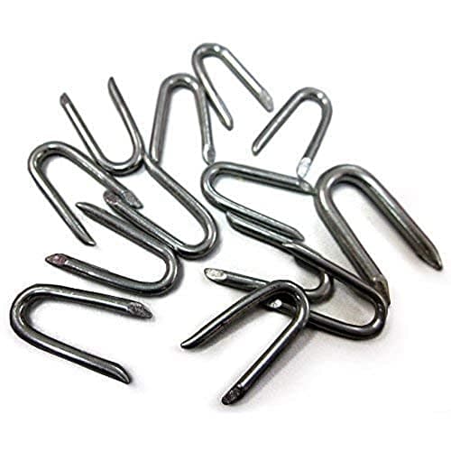 Image of Merriway BH06875 (14 Pcs) Galvanised Netting/Fencing Staples, 40mm (1.1/2 Inch) - Pack of 14