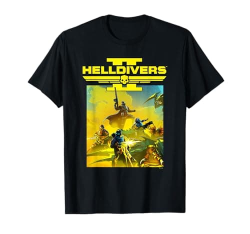 Image of Helldivers 2 Sony Playstation Video Game Group Key Art T-Shirt