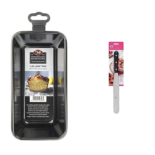 Image of Tala Performance, 1lb Loaf Pan, Professional Gauge Carbon Steel with Eclipse Non-Stick Coating; Perfect loaf tin for Cakes and Loaves Stainless Steel Large Flat Icing Spatula Pallette Knife