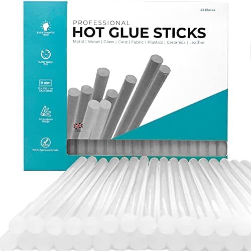 Image of Professional Hot Glue Sticks by Smith’s® | 11mm x 200mm | 42 Pack | Grade A+ Clear Glue Gun Refills | Environmentally Safe EVA Resin | RoHS Certified | Fits 99.9% of Glue Guns | Perfect for Most Uses