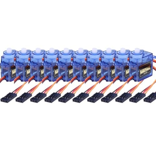 Image of Losueeun 10pcs SG90 9G Mini Servo Motor RC Aircraft Servo Motor Robotic Arm Control Fixed Wing Servo Motor 360° Aircraft