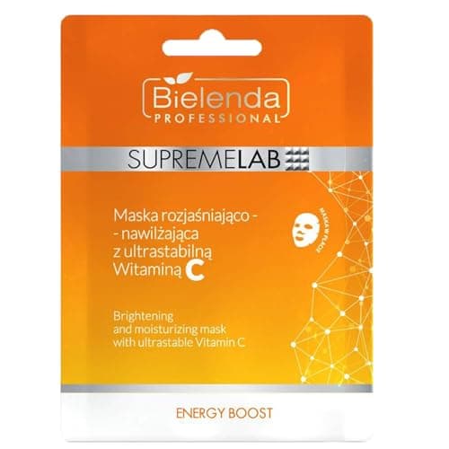 Image of Bielenda SupremeLab Energy Boost Brightening And Moisturising Mask With Ultra-Stable Vitamin C 1 Patch