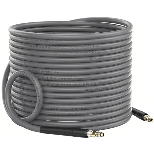 Image of DANCINGBOAR 15M Super Flexible Rubber Pressure Washer Replacement Hose for Karcher K2 K3 K4 K5 K6 K7, Jet Wash Extension Hose Pipe with Click Type Quick Connector for Kärcher High Pressure Accessory