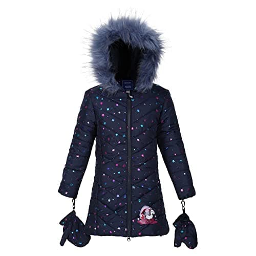 Image of Regatta Unisex Kids Girls Peppa Pad Jacket, Navy Blue with Star Motif, 18 Months