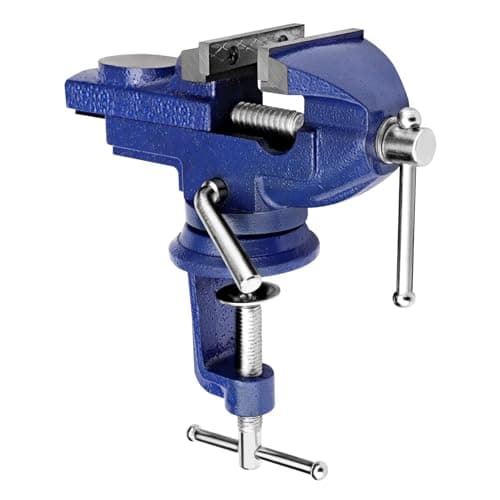 Image of CROWNSHOP Bench Vice 360° Swivel Base Vices forWorkbench Portable Universal Workshop Clamp Adjustable Mini Table Bench Vice Clamp for Workshop Factory (65mm)