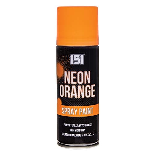 Image of 4 x Bright Orange Fluorescent Neon Spray Paint 151 200ml Auto Car Hi Vis Safety