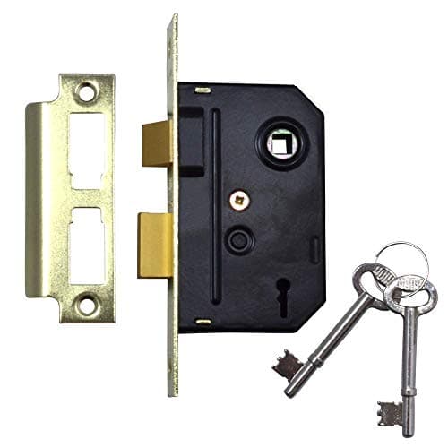 Image of Union Locks 2295 2-Lever Mortice Sash-Lock 63mm - Polished Brass (Boxed)