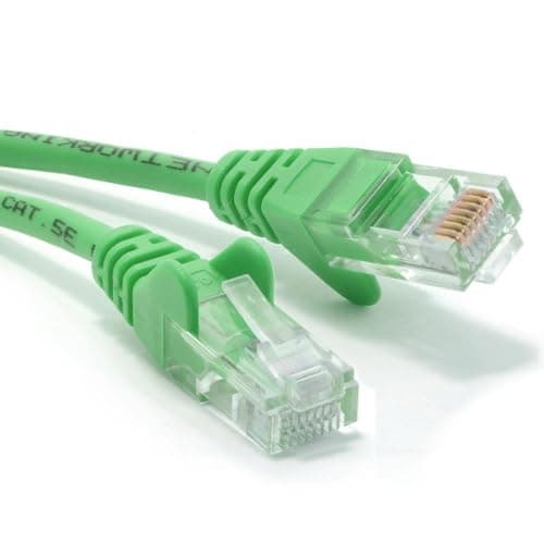 Image of kenable Network Ethernet Cable RJ45 Cat5e UTP Patch Lead 26AWG Moulded Connectors Green 0.5m