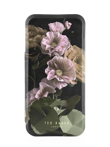 Image of Ted Baker Black Paper Flowers Mirror Folio Phone Case for iPhone 17 Pro Max Gold Shell