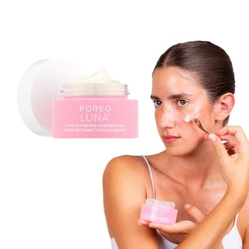 Image of FOREO LUNA Cleansing Balm - Gentle Make Up Remover - Waterless Face Cleanser - Eye Makeup Remover - Vegan - Cleansing Oil - Hydrating Cleanser - Vitamin E & Shea Butter - All Skin Types - 75ml