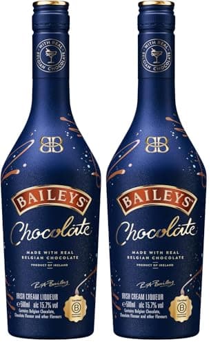 Image of Baileys Chocolate Liqueur | Festive Gift | 15.7% vol | 50cl | Real Belgian Chocolate | Award-Winning | Great Over Ice or in Cocktails (Pack of 2)