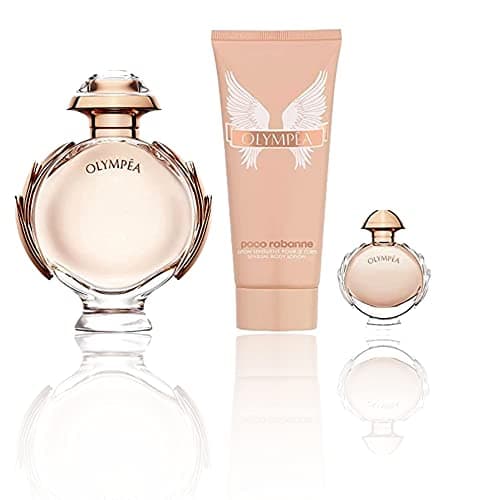 Image of Paco Rabanne OLYMPEA Eau de Parfum Spray 50ml, Travel Spray 10ml & Body Lotion 75ml Gift Set
