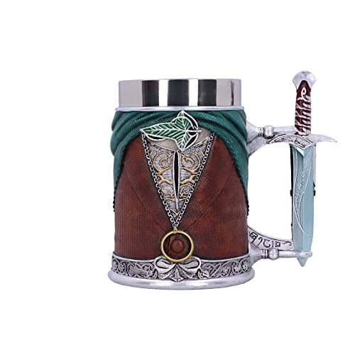 Image of Nemesis Now Officially Licensed Lord of The Rings Frodo Tankard, Brown, 15.5cm