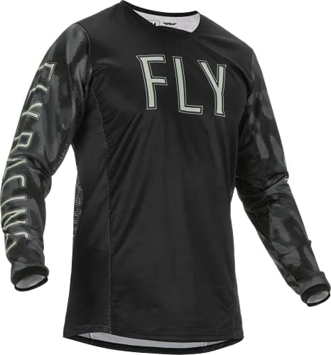 Image of Fly Kinetic S.E. Tactic Adult Jersey (Black/Grey Camo) Size Large