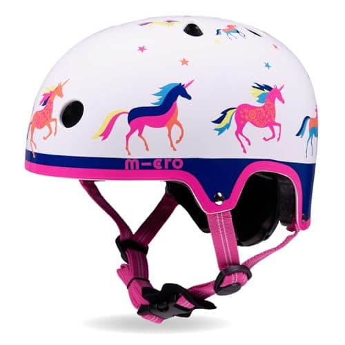 Image of Micro Scooters | Bike/Scooter Printed Deluxe Children's Helmet | Cycling Accessories | Adjustable Headwear | Boys & Girls | 55-58cm | Unicorn