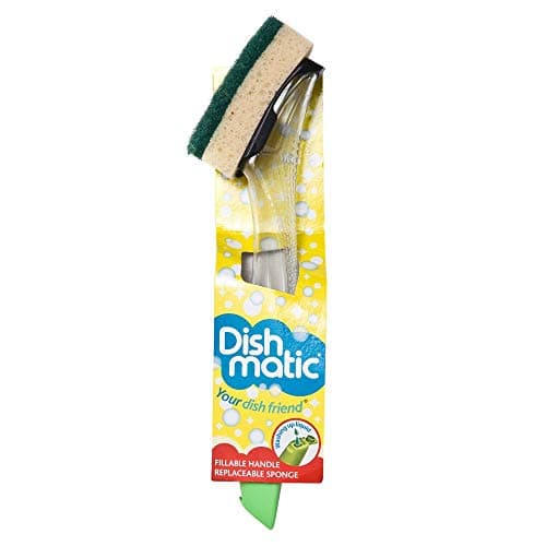 Image of Dishmatic Washing Up Brush with Sponge from Caraselle-Colour of Handle May Vary