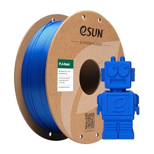 Image of eSUN PLA Filament 1.75mm, PLA Basic Dimensional Accuracy +/- 0.05mm, 1KG Spool (2.2 LBS) Speedy Filament for 3D Printers,Blue