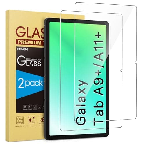 Image of SPARIN Screen Protector for Samsung Galaxy Tab A11 Plus 11 inch 2025 / A9 Plus 11 inch 2023, 9H Tempered Glass Film for Galaxy Tab A11+/ A9+, 2 Pack