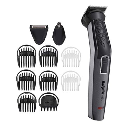 Image of BaByliss 11-in-1 Carbon Titanium Face and Body Multi Grooming Kit with Nose Trimmer and Foil Shaver Attachments