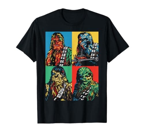 Image of Star Wars Chewbacca Colorful Panel Portrait T-Shirt