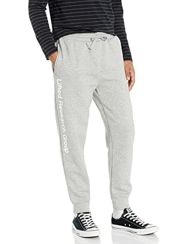 Image of LRG Men's Lifted Script Jogger Track Pants, Ash Heather, X-Large