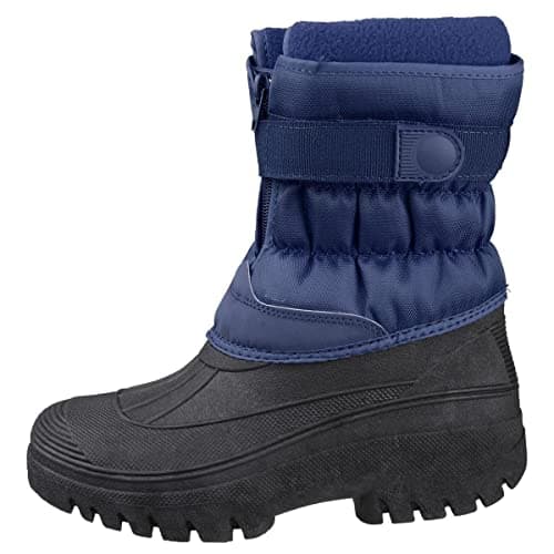 Image of Cotswold Chase Touch Fastening and Zip up Winter Boot Female Navy Size 5