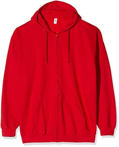 Image of AWDis Just Hoods Men's Zoodie Hoodie, Red (Fire Red), Small