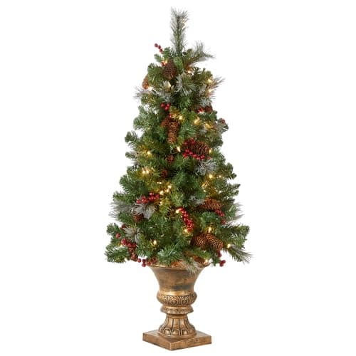 Image of National Tree Company Christmas Tree Crestwood Spruce, Polyvinyl Chloride, Green, 4'