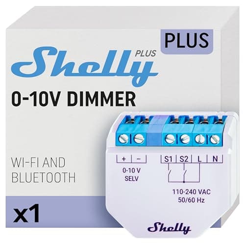 Image of Shelly Plus 0-10V Dimmer | WiFi Smart Dimmer Switch | Dimmable Lights | Home Automation | Compatible with Alexa & Google Home | iOS Android App | No Hub Required