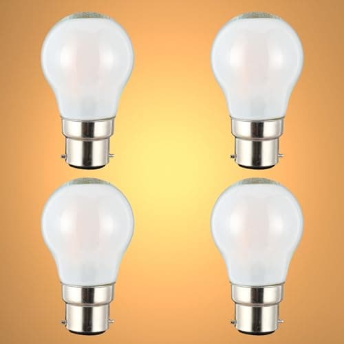 Image of TEKLED® G45 Golf Ball NONDIMMABLE Filament LED Bulbs | B22 Bayonet Cap | A15 Energy Saving 2W Light White Glass Bulb 25W Incandescent Bulb Equivalent | 2700K 256LM | 4-Pack | Warm White