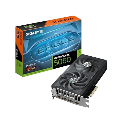 Image of Gigabyte GeForce RTX 5060 EAGLE OC 8G Graphics Card - 8GB GDDR7, 128bit, PCI-E 5.0, 2550 MHz Core Clock, 3 x DisplayPort, 1 x HDMI, GV-N5060EAGLE OC-8GD
