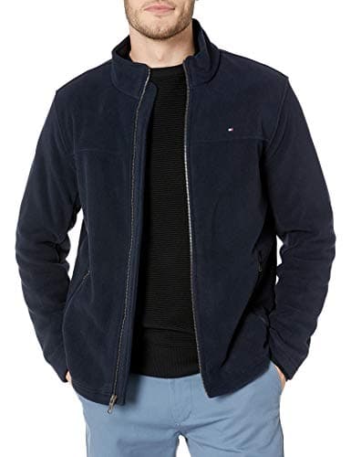 Image of Tommy Hilfiger Men's Lightweight Polar Fleece Jacket, Navy, XXL