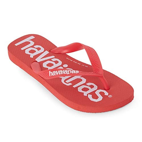 Image of Havaianas Top Logomania Unisex Adults FlipFlop Ruby Red 4.5/5 UK