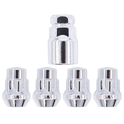 Image of HouYeen M12 x 1.5 Locking Wheel Nuts 60 Degree Tapered Seat with Key Kit for F-ord Focus Fiesta Set of 5