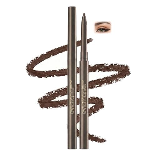 Image of Dark Brown Waterproof Gel Eyeliner Pencil - Ultra-Slim Precision Tip for Defined Lines, Smudge-Proof, Long-Lasting Wear, Highly Pigmented Smooth Formula in Red Wine & Rich Brown Shades