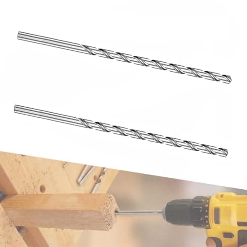 Image of 2 PCS 250MM X 8MM Extra Long Hss Drill Bit Set,Twist Drill Bits Straight Shank Tool Drill Bit (8MM)