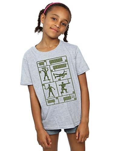 Image of Disney Girls Toy Story The Plastic Platoon T-Shirt 9-11 Years Sport Grey