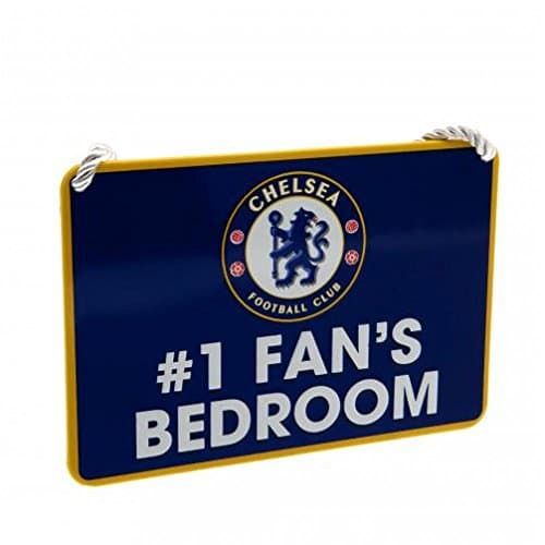Image of Chelsea FC Official Football Gift No 1 Fan Bedroom Sign - A Great Christmas / Birthday Gift Idea For Men And Boys