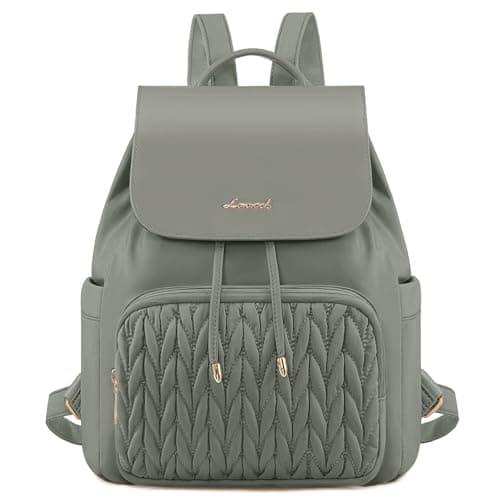 Image of LOVEVOOK Women's Fashion Backpacks Small Rucksack Bag for Ladies Waterproof Handbag Shoulder Bags for Girls Anti-theft Mini Casual Back Packs for School Work Travel, Green