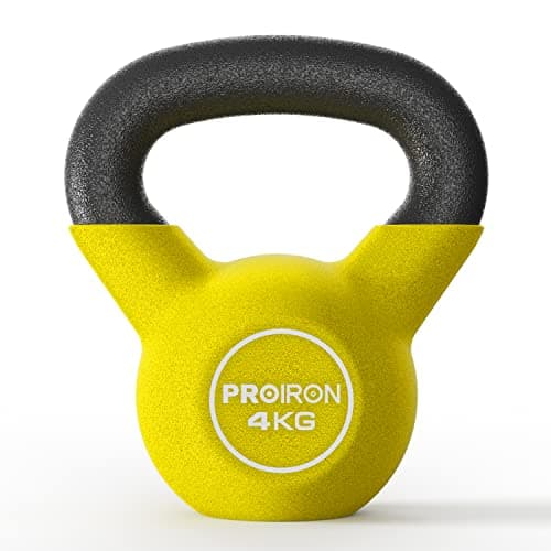 Image of PROIRON kettlebell 4kg, Neoprene Coated Cast Iron 4kg Kettle bells, kettle weights for Fitness, Exercise, Workout, Home Gym, Strength Training, Bodybuilding Weight Lifting