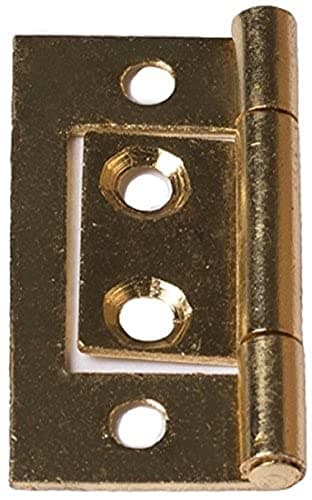 Image of Merriway BH02264 (2 Pcs) EB Non-Mortise Flush Hinge, 38mm (1.1/2 inch) Brass Plated - Pack of 2 Pieces