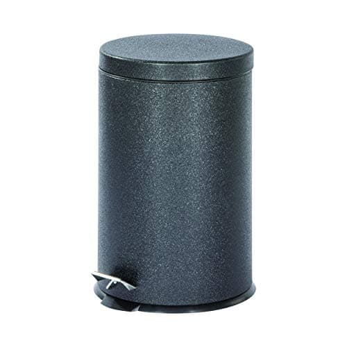 Image of Daewoo Glace Noir 20L Kitchen Bin,Sturdy Trash Can with Foot Pedal, Made from Oxidation Resistant Tin Metal, Hygienic Design Prevents Spreading Germs, 45cm - (Black)