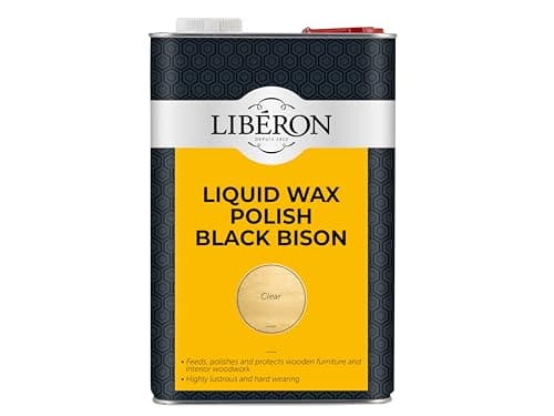 Image of V33 LIBBBLWCL5LN LIBERON Black 5L Liquid Wax Polish Bison Clear 5 Litre