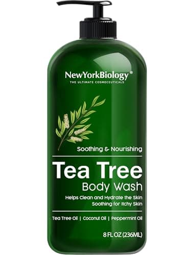 Image of New York Biology Tea Tree Body Wash - Helps Nail Fungus, Athletes Foot, Ringworms, Jock Itch, Acne, Eczema & Body Odor, Soothes Itching & Promotes Healthy Skin and Feet - 236 ml
