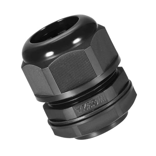 Image of Unifizz M32 Cable Gland, 5 Holes Waterproof IP68 Nylon Connector with Adjustable Locknut for 7-8mm Dia Cable Wire