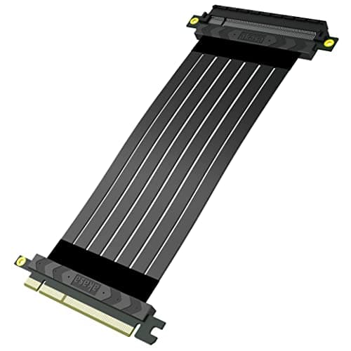 Image of Akasa RISER BLACK X2 Mark IV | PCIe 4.0 x16 Riser Cable | PCIe Extension Cable | GPU Riser Cable | EMI Shielding | 200 mm | For Gaming PC and Computer Modding | AK-CBPE03-20B