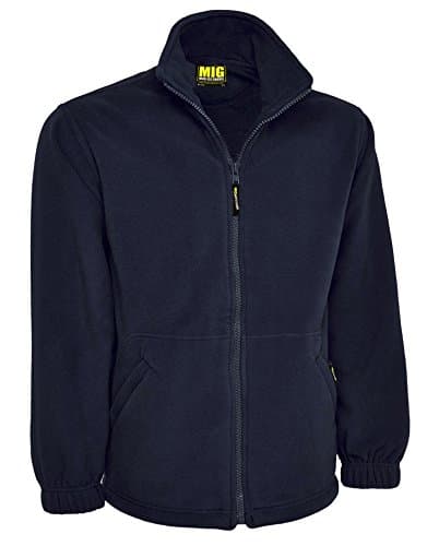 Image of MIG - Mud Ice Gravel Mens Classic Fleece Jacket Coat Sizes XS to 4XL - Work Leisure Sports Casual (L - Large, Navy Blue)