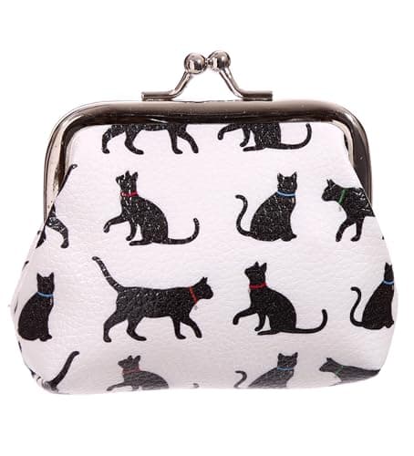 Image of Puckator I Love My Cat Silhouette Tic Tac Purse - Ladies Women's Womens Slim Purses Wallets Wallet for Women - Coin Pouch Purse Men - Card Holder with Zip - Small Cash Wallet Bag Bags UK