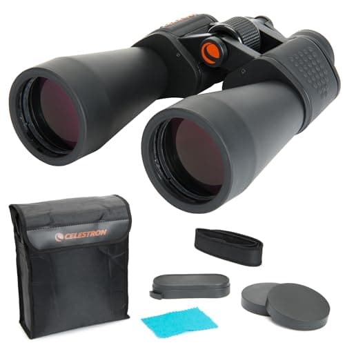 Image of Celestron 71007 SkyMaster 12x60mm Porro Prism Binoculars with Multi-Coated Lens, BaK-4 Prism Glass and Carry Case, Black